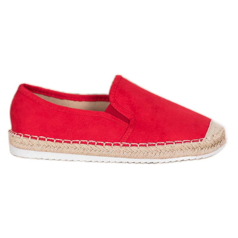Goodin Espadrilles en daim rouge