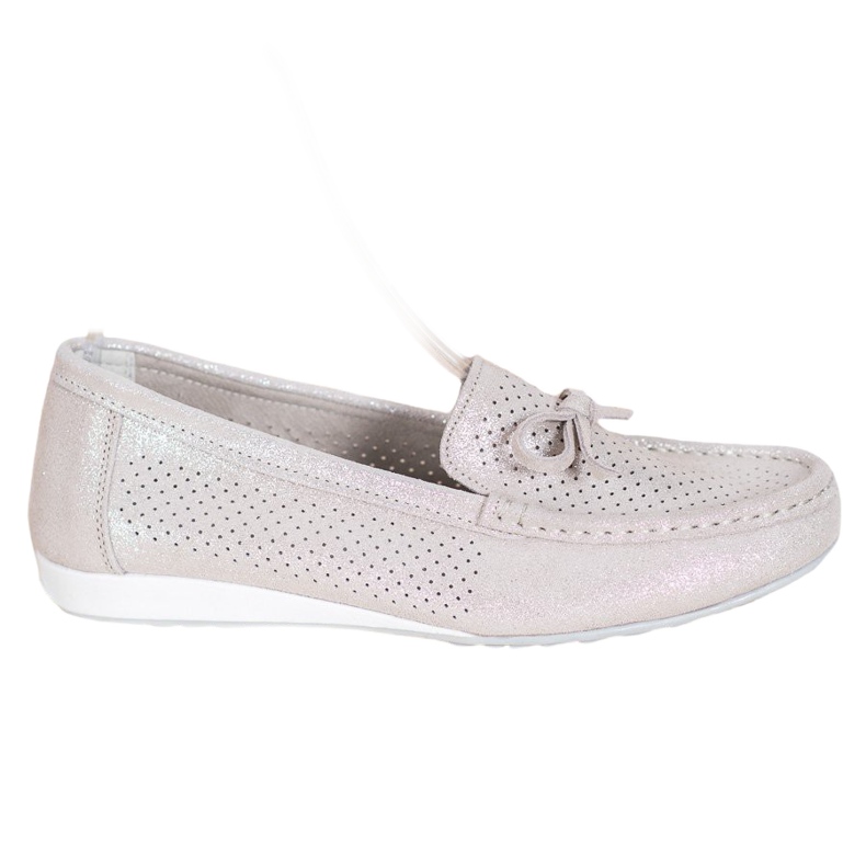 Goodin Chaussures en cuir avec un nœud brun