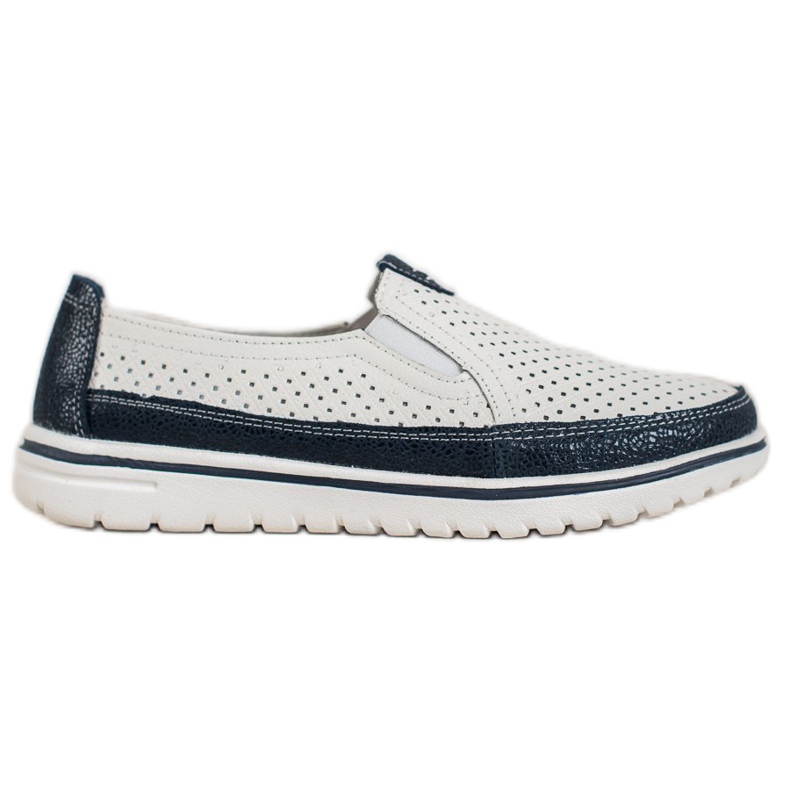 Goodin Chaussures en cuir léger blanche