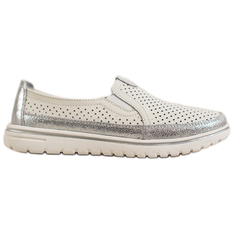 Goodin Chaussures en cuir léger blanche