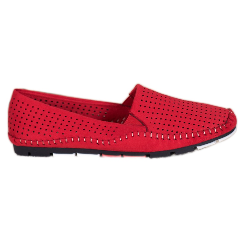 Goodin Chaussures à enfiler ajourées rouge