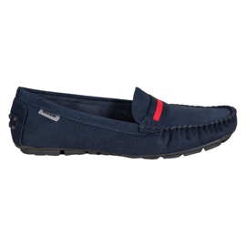Goodin Mocassins en daim avec ceinture bleu