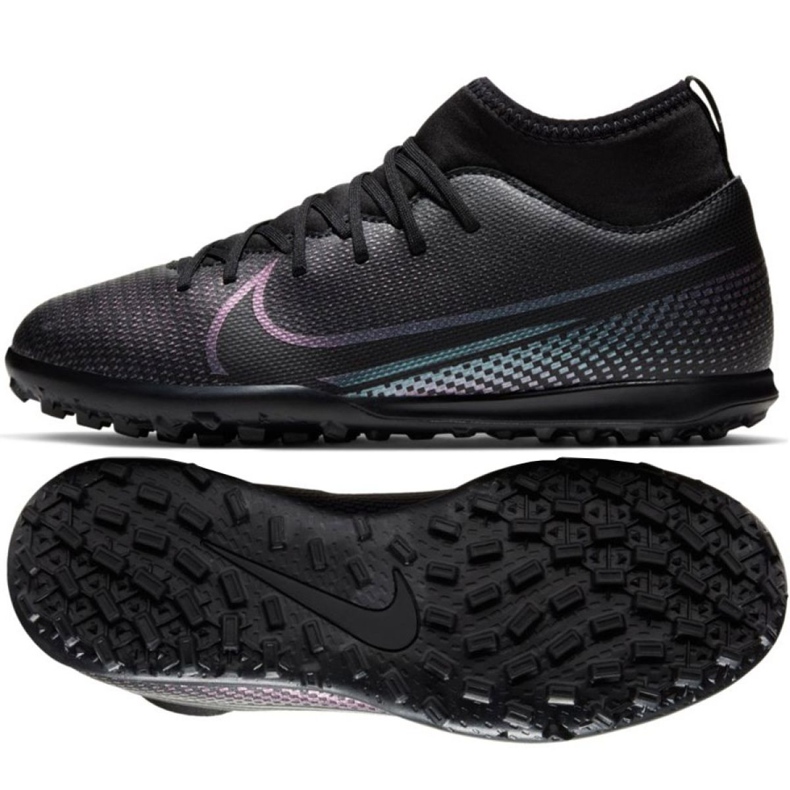 Chaussures de football Nike Mercurial Superfly 7 Club Tf Jr AT8156-010 le noir multicolore