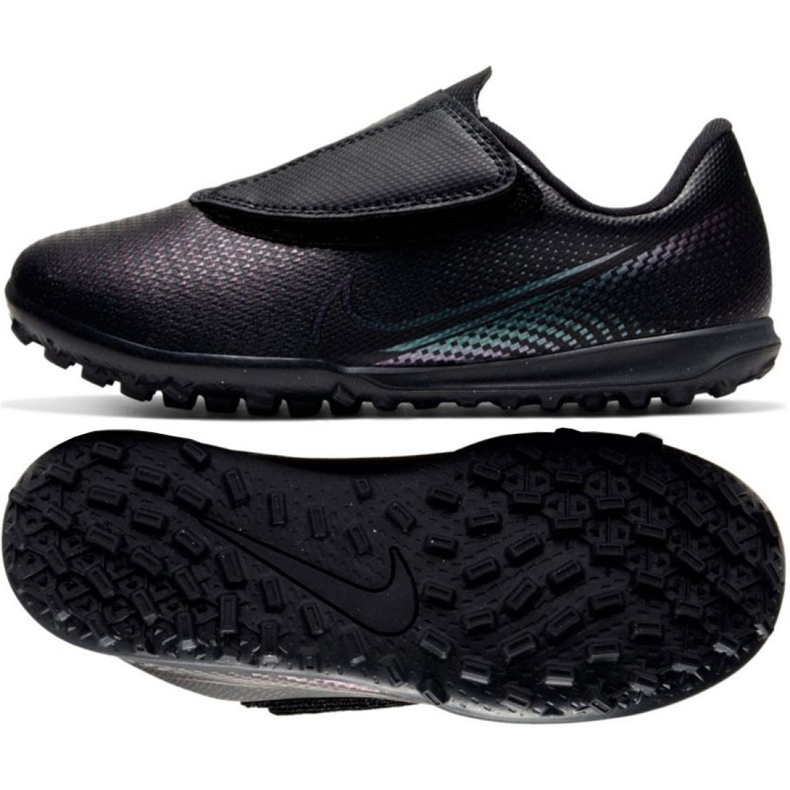 Nike Mercurial Vapor 13 Club Tf Ps (V) Jr AT8178-010 chaussures de football multicolore noir