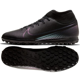Nike Mercurial Superfly 7 Club Tf M AT7980-010 chaussures de football le noir le noir Nike Mercurial Superfly 7 Club Tf M AT7980-010 chaussures de football le noir le noir