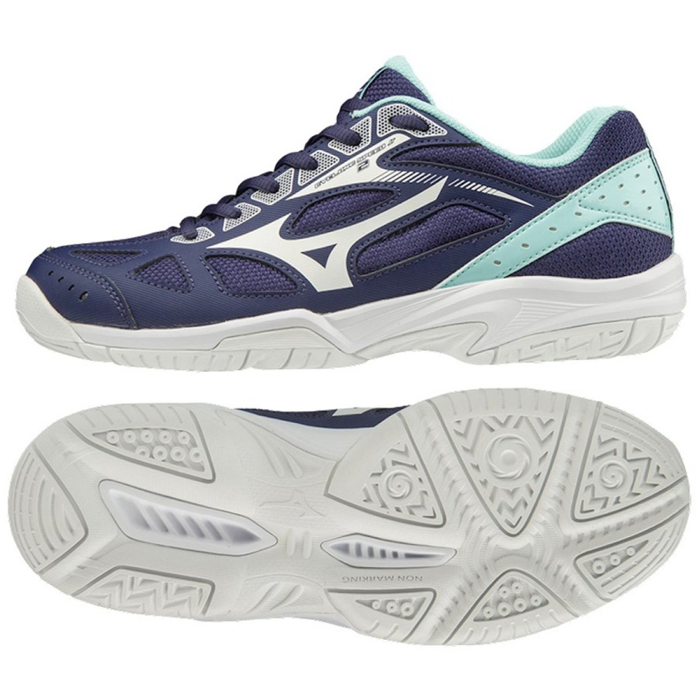 Mizuno Cyclone Speed ​​2 Jr V1GD191015 chaussures de volley-ball multicolore bleu marin