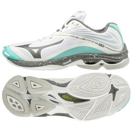 Mizuno Wave Lightning Z6 W V1GC200085 chaussures de volley-ball blanche blanche