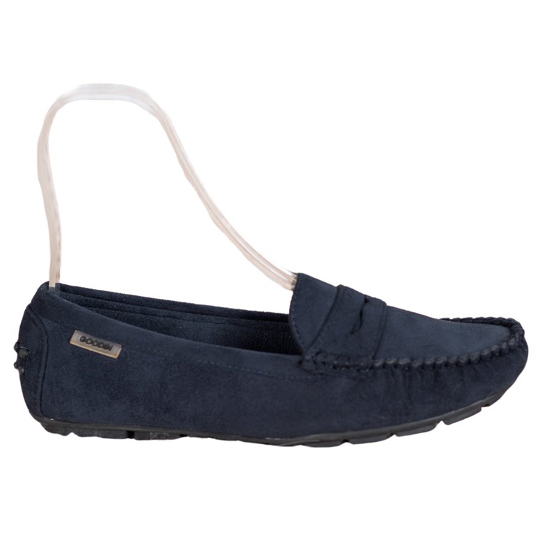 Goodin Mocassins textiles classiques bleu marin