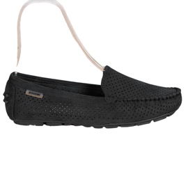 Goodin Mocassins Ajourés En Daim noir