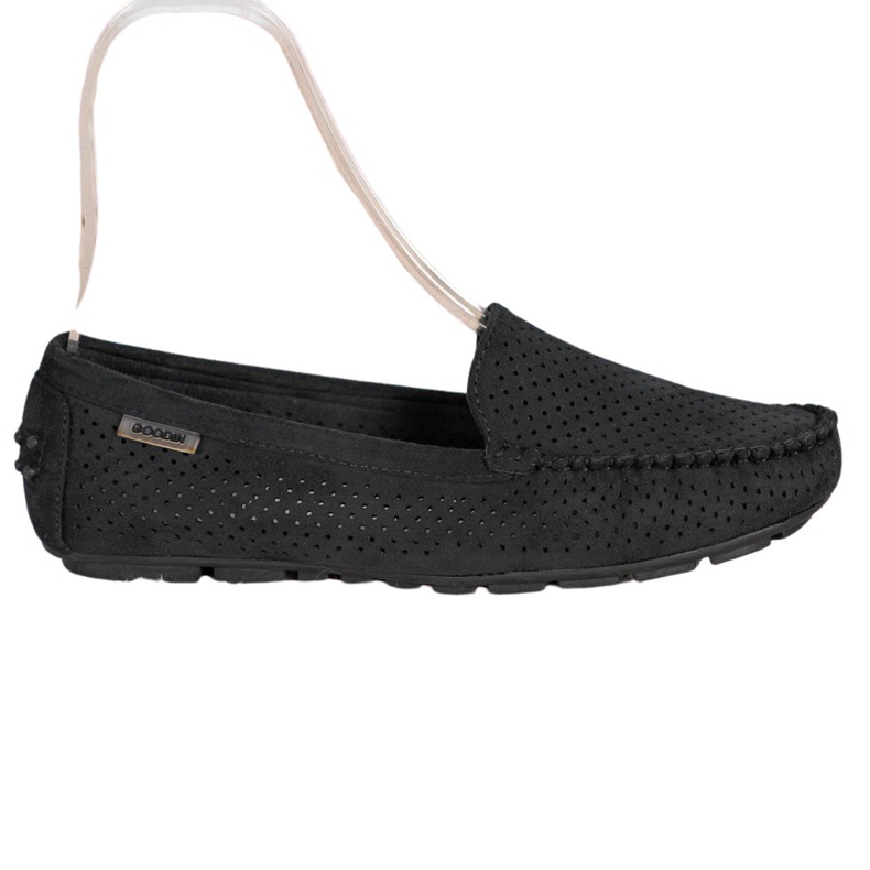 Goodin Mocassins Ajourés En Daim le noir