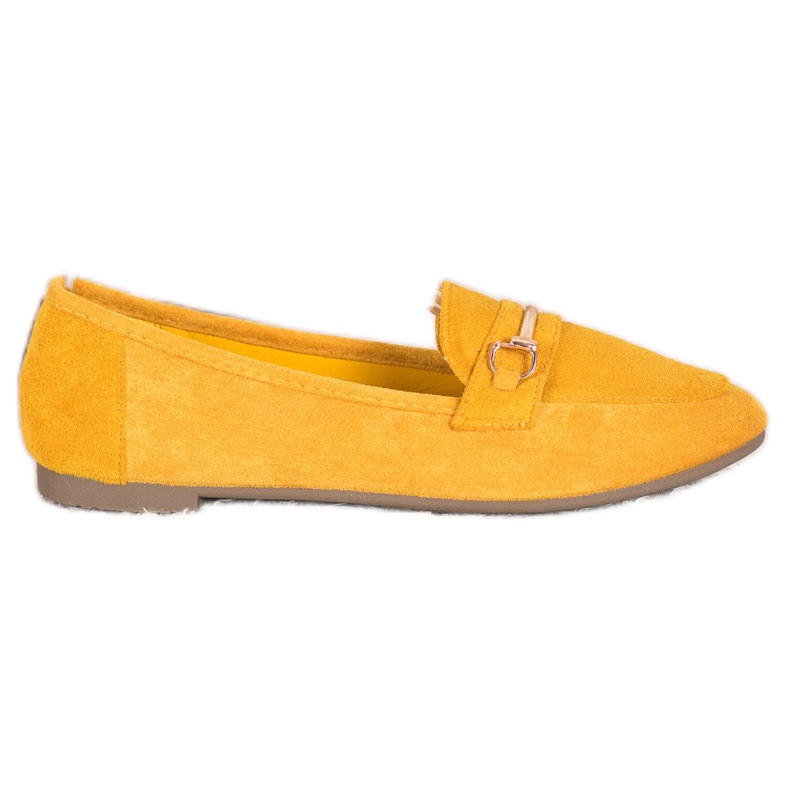 Bestelle Mocassins élégants avec ornement jaune Bestelle Mocassins élégants avec ornement jaune