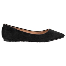 SHELOVET Ballerine En Spitz noir