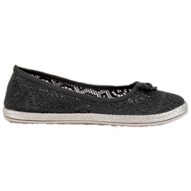 SHELOVET Ballerines ajourées le noir