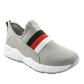 Chaussures de sport grises à enfiler NB256P-1 Chaussures de sport grises à enfiler NB256P-1