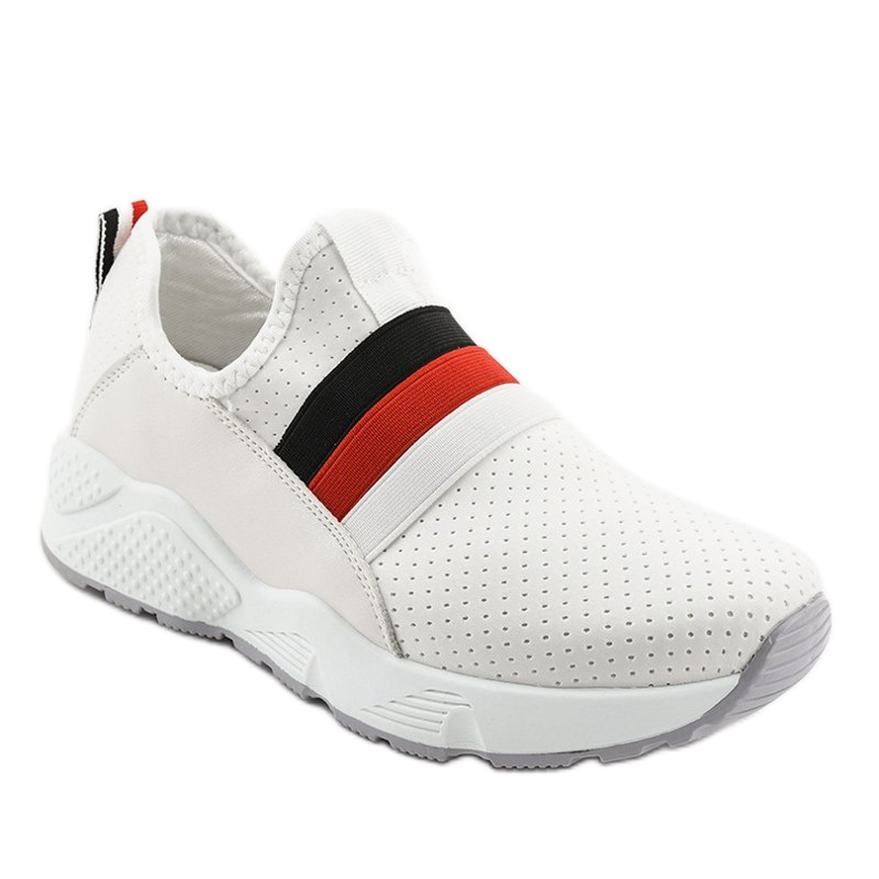 Chaussures de sport blanches à enfiler NB256P-1 Chaussures de sport blanches à enfiler NB256P-1