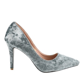 Talons Francine Gris Velours B-6 Talons Francine Gris Velours B-6