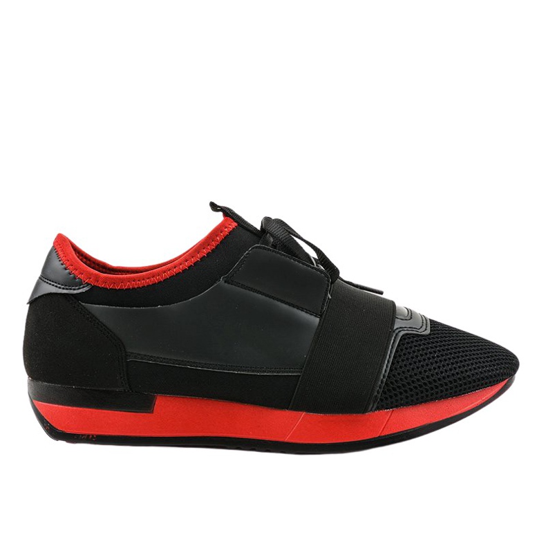 Chaussures de sport noires pour hommes B18-101 le noir