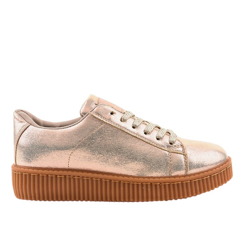 Baskets creepers dorées pour femmes TL-66 d'or Baskets creepers dorées pour femmes TL-66 d'or