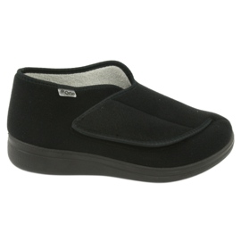 Dr.ORTO Befado chaussons pour hommes avec Velcro 071M001 noir le noir