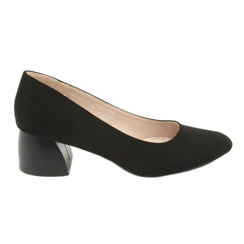 M.Daszyński Daszyński SA172 Pompes pour femmes avec insert en cuir noir le noir