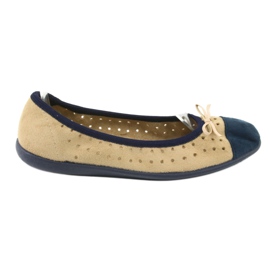 Ballerines Befado femme 309Q006 brun bleu marine