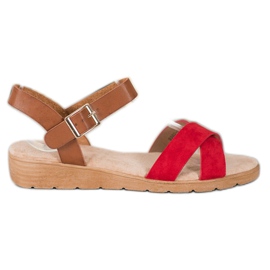 SHELOVET Sandales élégantes rouge