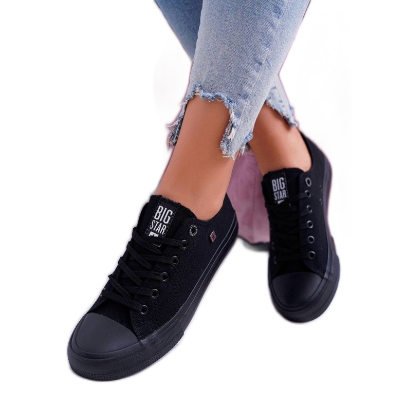 Baskets noires pour femmes Big Star AA274009 le noir