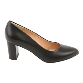 Escarpins à talons hauts en cuir noir Espinto 890/1 le noir