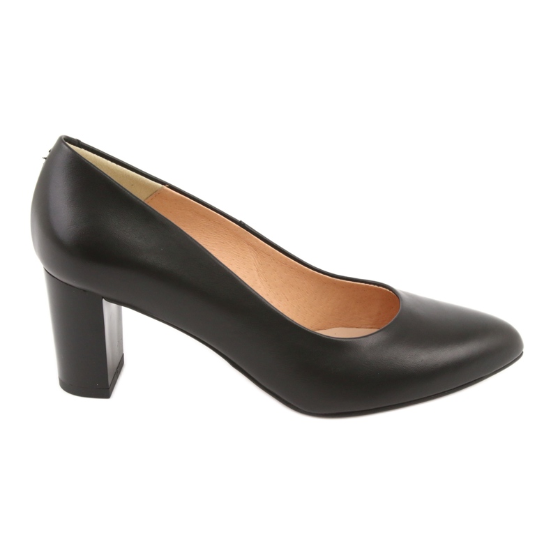 Escarpins à talons hauts en cuir noir Espinto 890/1 le noir