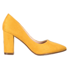 Ideal Shoes Escarpins à talons hauts jaune