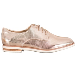 SHELOVET Chaussures dorées avec cuir écologique