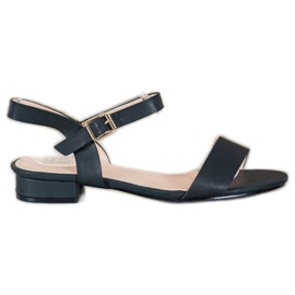 Small Swan Sandales à talons bas noir