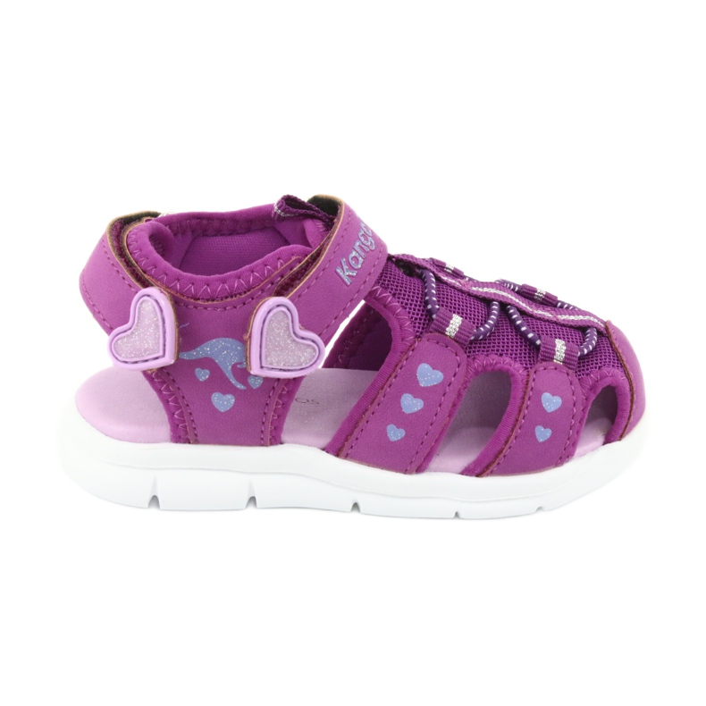 KangaRoos Sandales filles avec coeurs Kangourous 02035 violet rose gris KangaRoos Sandales filles avec coeurs Kangourous 02035 violet rose gris