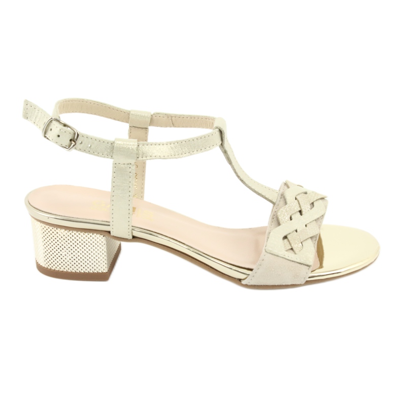 Gamis Sandales en cuir pour femmes beige / or 3936 Gamis Sandales en cuir pour femmes beige / or 3936