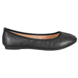 Fama Ballerines À Motif Ajouré le noir
