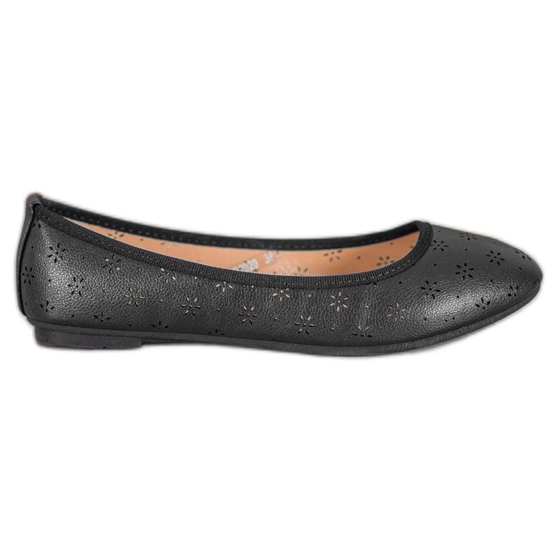 Fama Ballerines À Motif Ajouré le noir