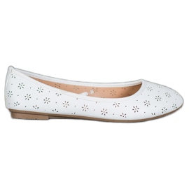 Fama Ballerines À Motif Ajouré blanche