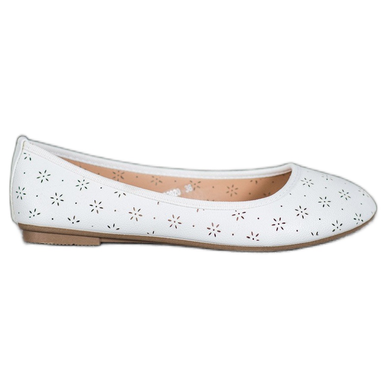 Fama Ballerines À Motif Ajouré blanche