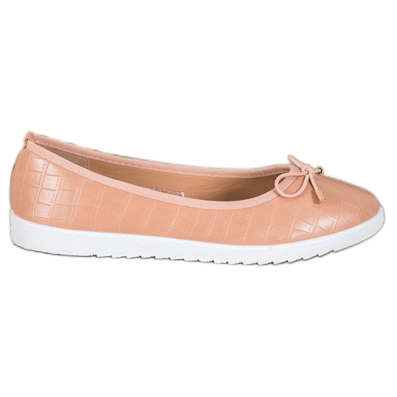 SHELOVET Ballerines en cuir écologique brun