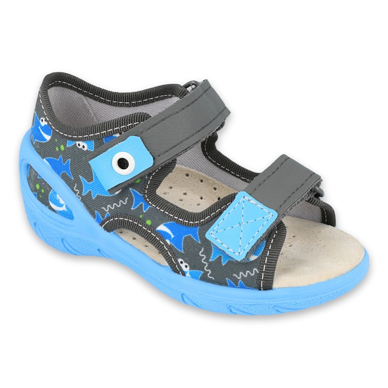 Befado chaussures pour enfants pu 065P128 bleu gris Befado chaussures pour enfants pu 065P128 bleu gris