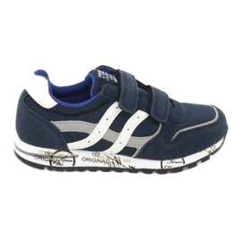 Chaussures de sport garçon Grenade American Club ES02 blanc bleu marine bleu gris
