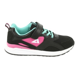 Chaussures de sport American Club BS12 noires rose vert