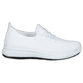 SHELOVET Chaussures confortables sur la plate-forme blanc