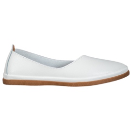 Chaussures à enfiler en cuir VINCEZA blanc