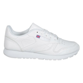 SHELOVET Chaussures nouées en cuir écologique blanc