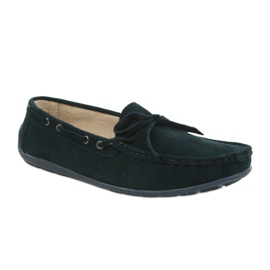 Mocassins en cuir femme American Club JK05 marine