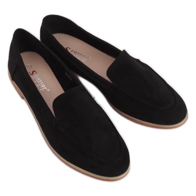 Noir Mocassins femme noirs T359P Noir le noir