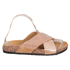 SHELOVET Chaussons dorés classiques