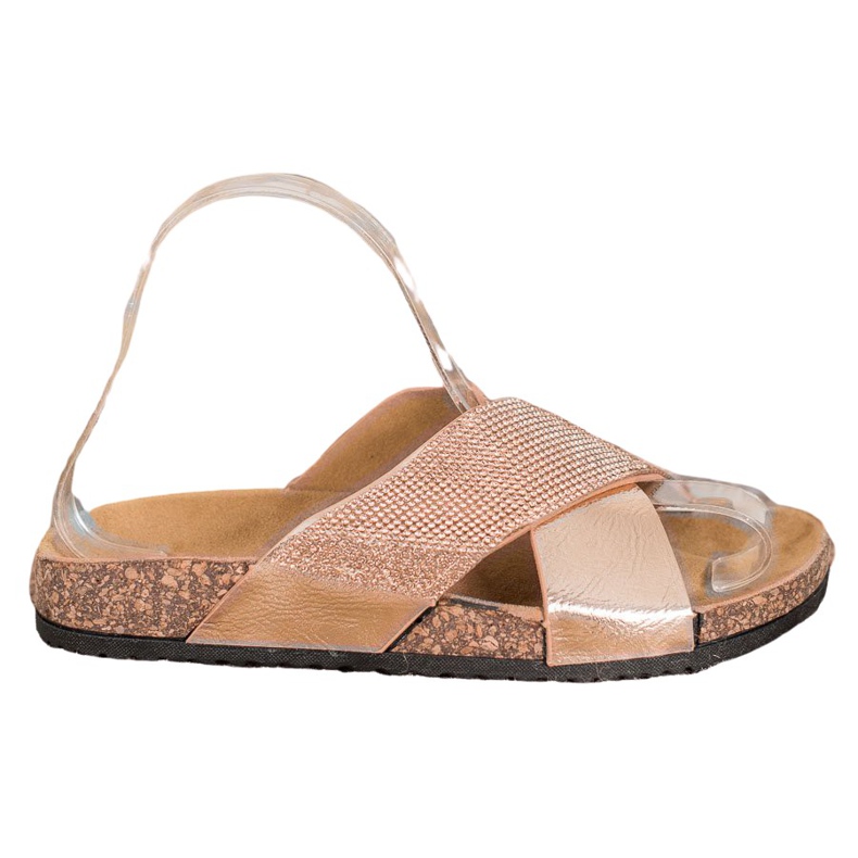 SHELOVET Chaussons dorés classiques d'or