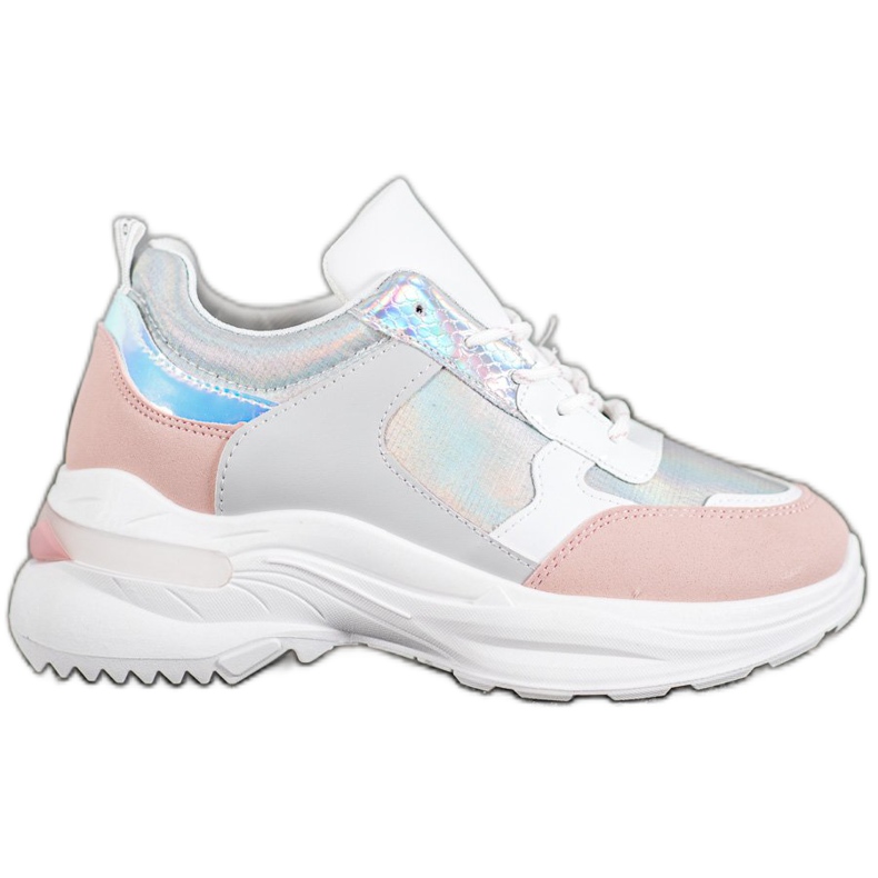 SHELOVET Baskets confortables sur la plate-forme blanche multicolore